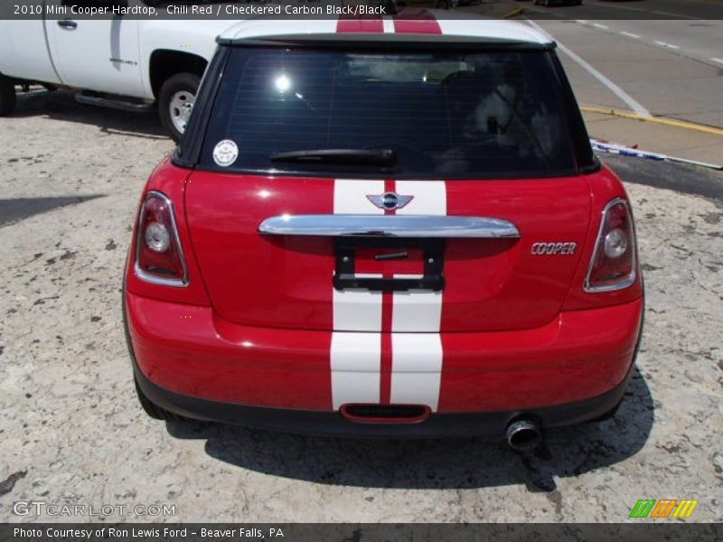 Chili Red / Checkered Carbon Black/Black 2010 Mini Cooper Hardtop