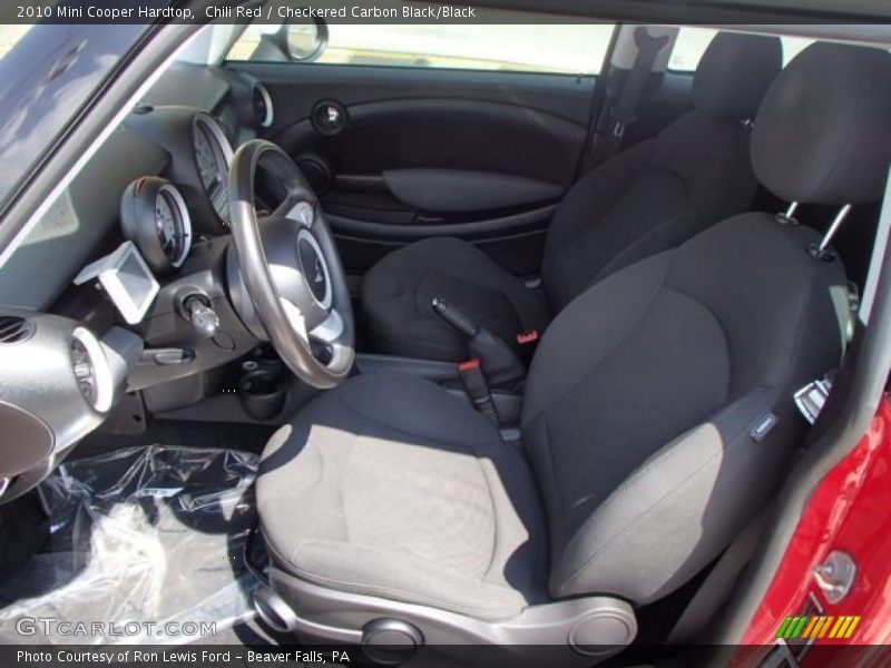 Chili Red / Checkered Carbon Black/Black 2010 Mini Cooper Hardtop