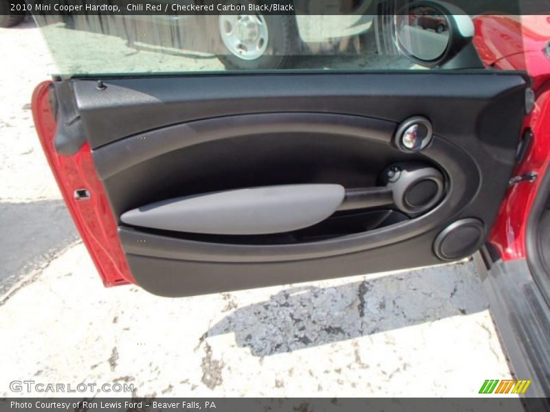 Chili Red / Checkered Carbon Black/Black 2010 Mini Cooper Hardtop