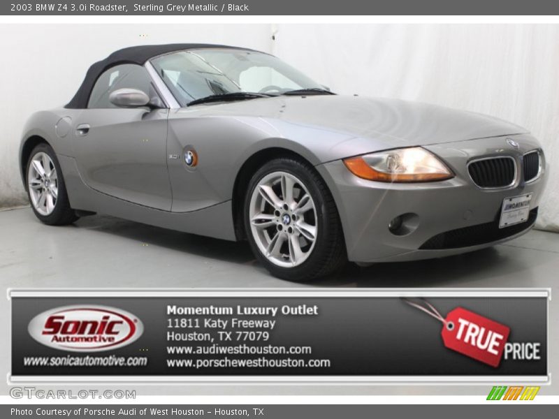 Sterling Grey Metallic / Black 2003 BMW Z4 3.0i Roadster