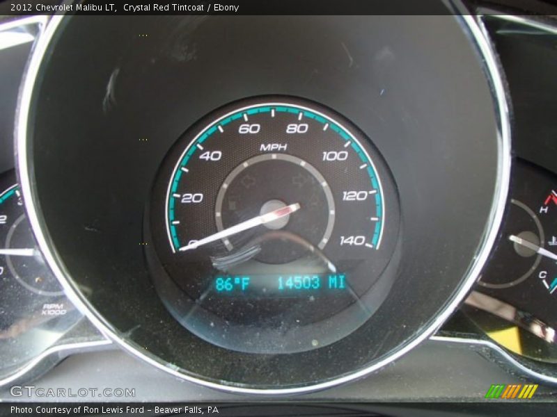 Crystal Red Tintcoat / Ebony 2012 Chevrolet Malibu LT