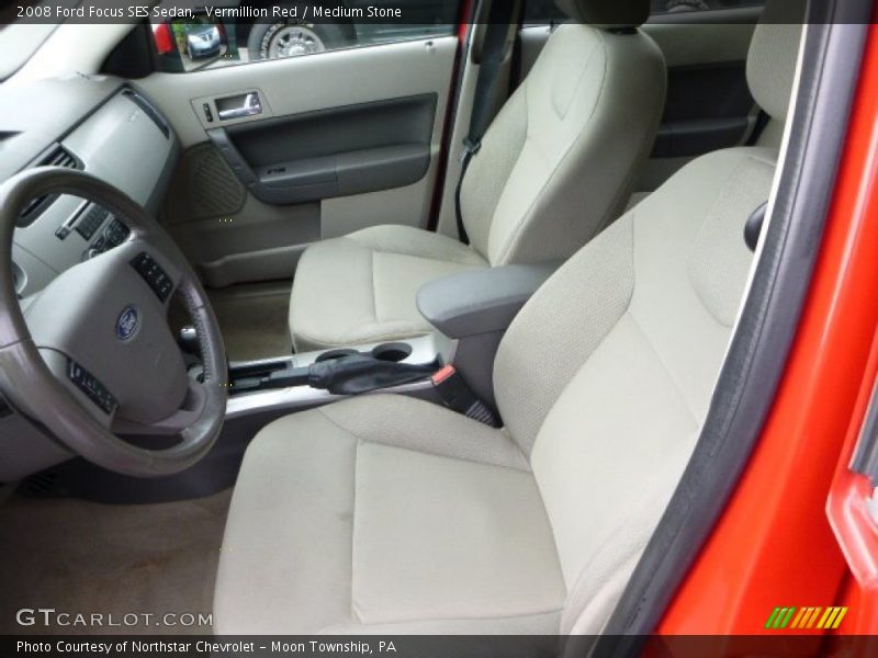 Vermillion Red / Medium Stone 2008 Ford Focus SES Sedan