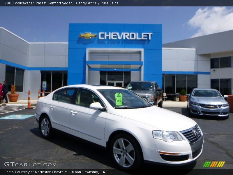 Candy White / Pure Beige 2008 Volkswagen Passat Komfort Sedan