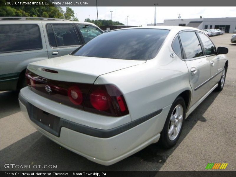 White / Medium Gray 2003 Chevrolet Impala LS