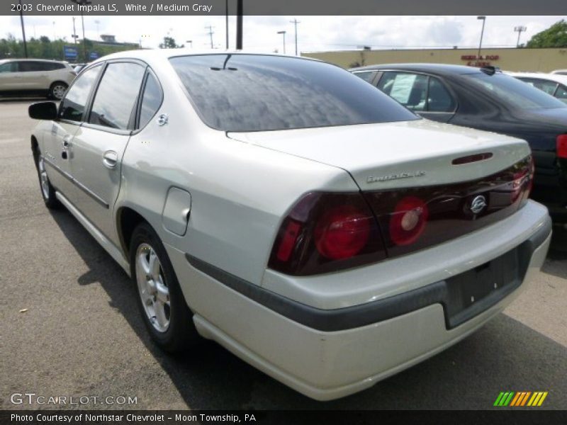 White / Medium Gray 2003 Chevrolet Impala LS