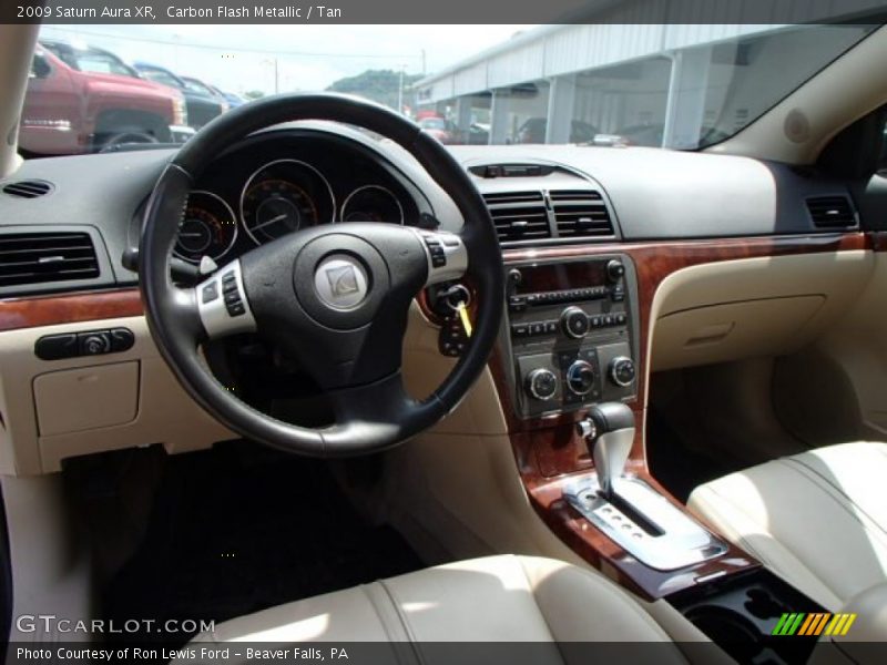 Carbon Flash Metallic / Tan 2009 Saturn Aura XR