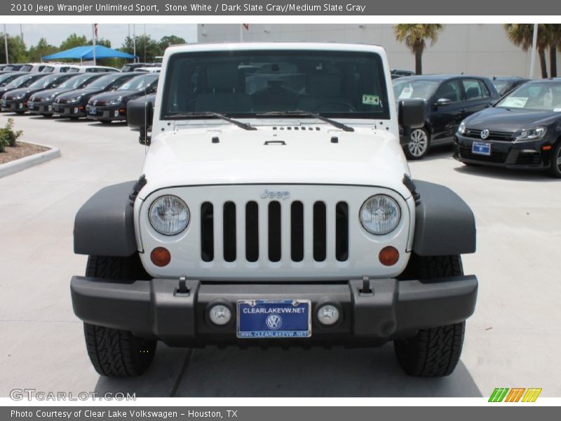 Stone White / Dark Slate Gray/Medium Slate Gray 2010 Jeep Wrangler Unlimited Sport