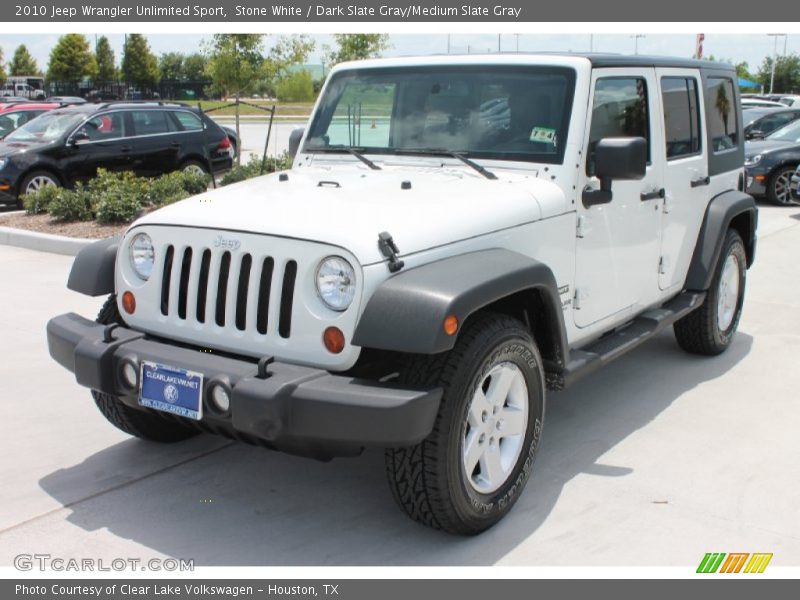 Stone White / Dark Slate Gray/Medium Slate Gray 2010 Jeep Wrangler Unlimited Sport