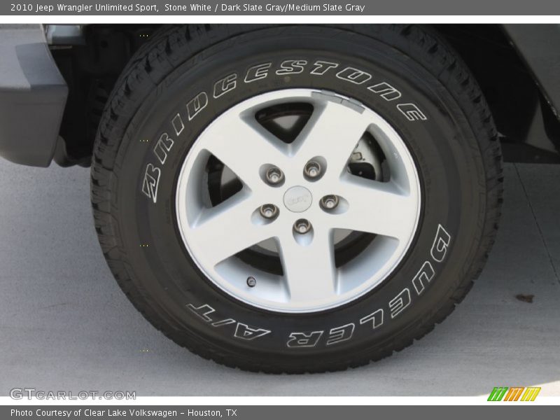 Stone White / Dark Slate Gray/Medium Slate Gray 2010 Jeep Wrangler Unlimited Sport