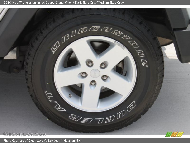Stone White / Dark Slate Gray/Medium Slate Gray 2010 Jeep Wrangler Unlimited Sport