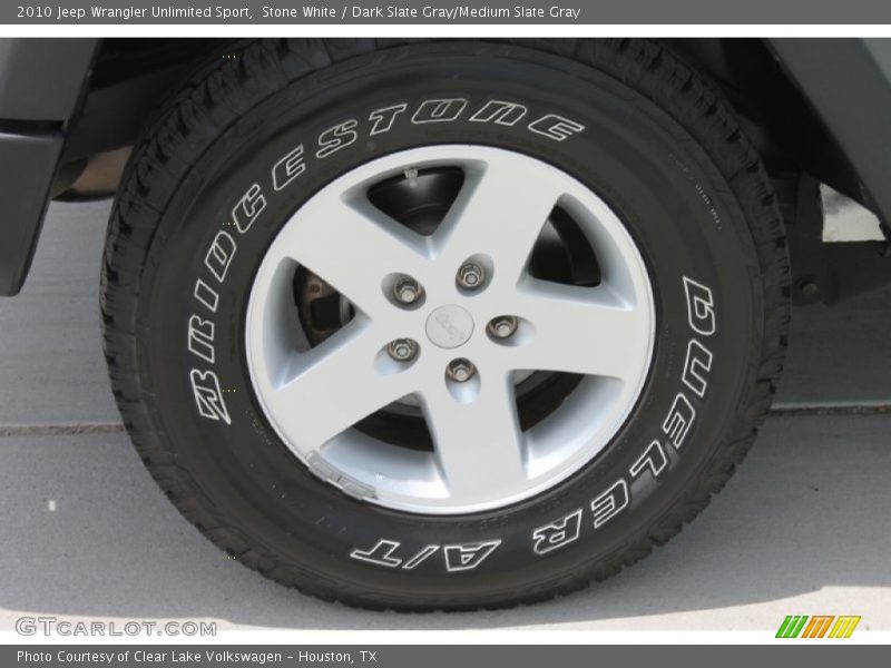 Stone White / Dark Slate Gray/Medium Slate Gray 2010 Jeep Wrangler Unlimited Sport