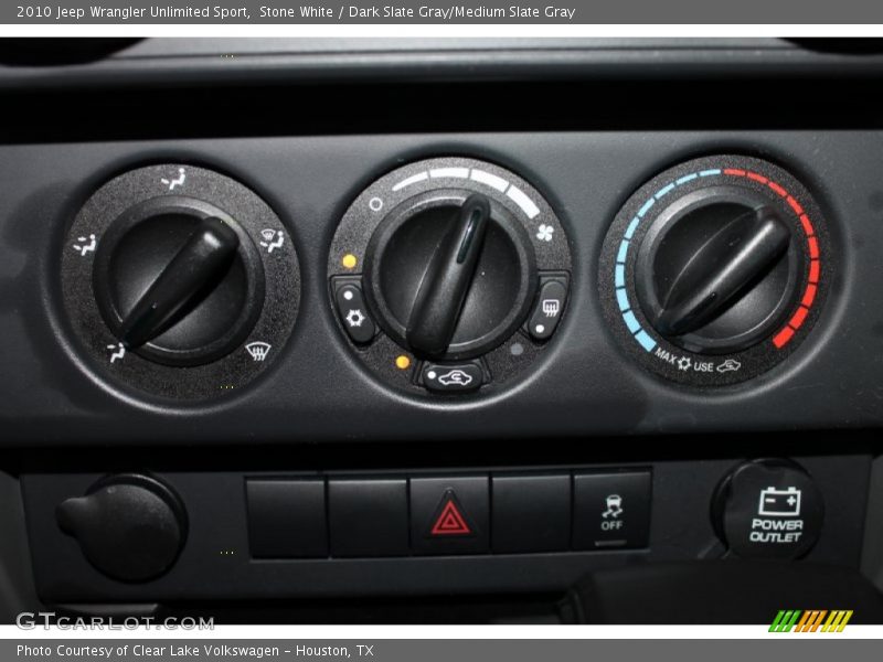 Stone White / Dark Slate Gray/Medium Slate Gray 2010 Jeep Wrangler Unlimited Sport