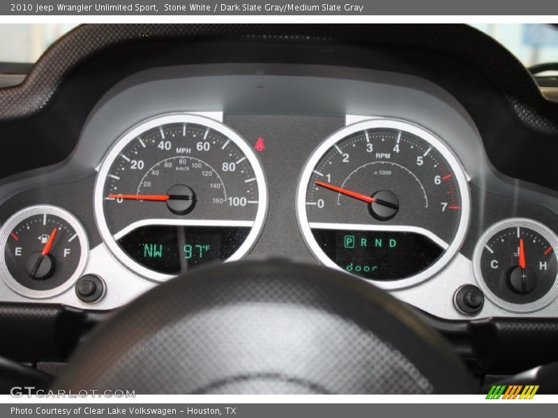 Stone White / Dark Slate Gray/Medium Slate Gray 2010 Jeep Wrangler Unlimited Sport