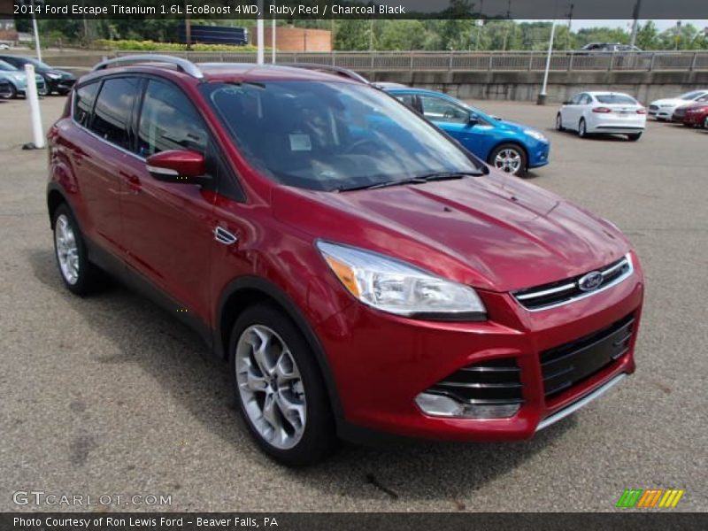 Ruby Red / Charcoal Black 2014 Ford Escape Titanium 1.6L EcoBoost 4WD