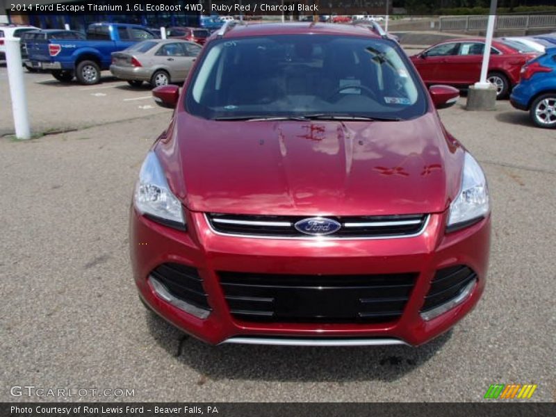 Ruby Red / Charcoal Black 2014 Ford Escape Titanium 1.6L EcoBoost 4WD