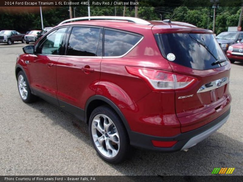 Ruby Red / Charcoal Black 2014 Ford Escape Titanium 1.6L EcoBoost 4WD
