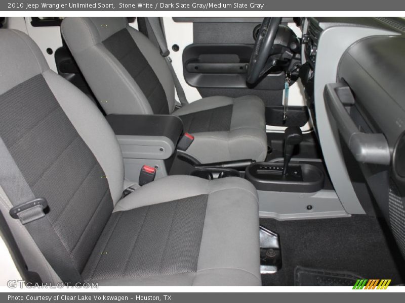 Stone White / Dark Slate Gray/Medium Slate Gray 2010 Jeep Wrangler Unlimited Sport