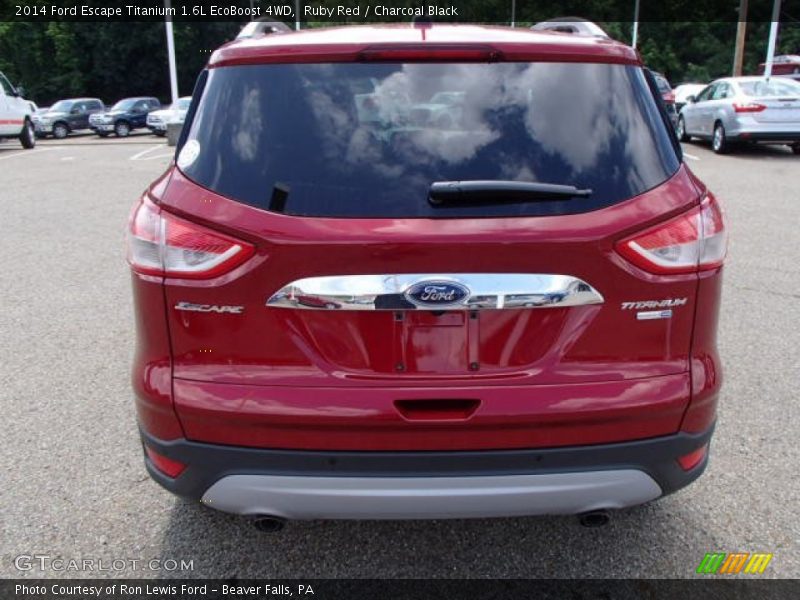 Ruby Red / Charcoal Black 2014 Ford Escape Titanium 1.6L EcoBoost 4WD
