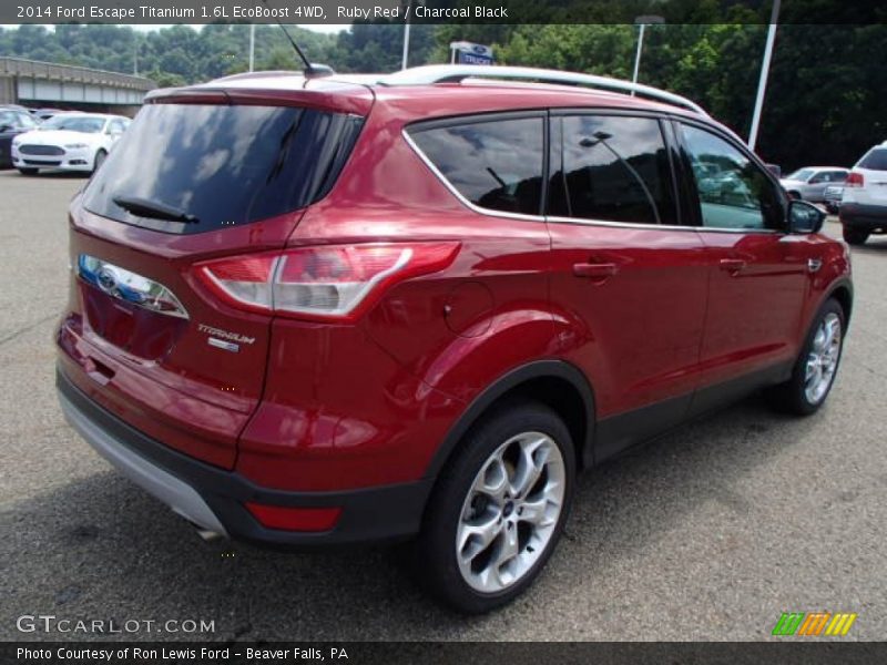 Ruby Red / Charcoal Black 2014 Ford Escape Titanium 1.6L EcoBoost 4WD