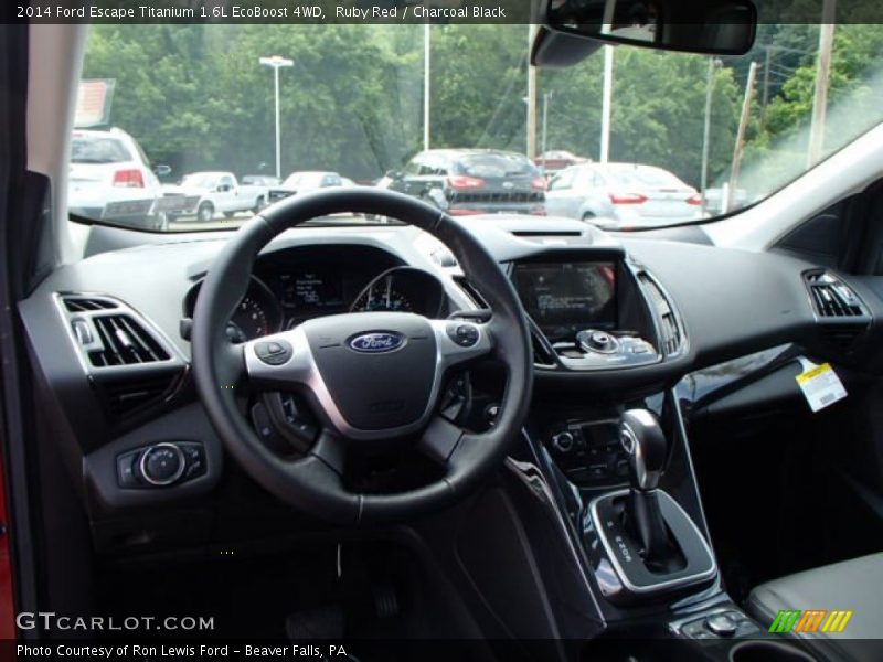Ruby Red / Charcoal Black 2014 Ford Escape Titanium 1.6L EcoBoost 4WD