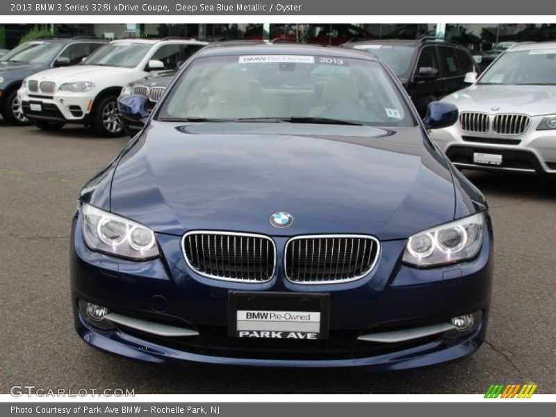 Deep Sea Blue Metallic / Oyster 2013 BMW 3 Series 328i xDrive Coupe