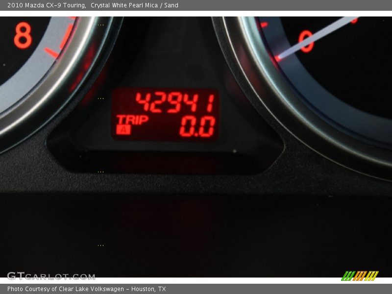 Crystal White Pearl Mica / Sand 2010 Mazda CX-9 Touring