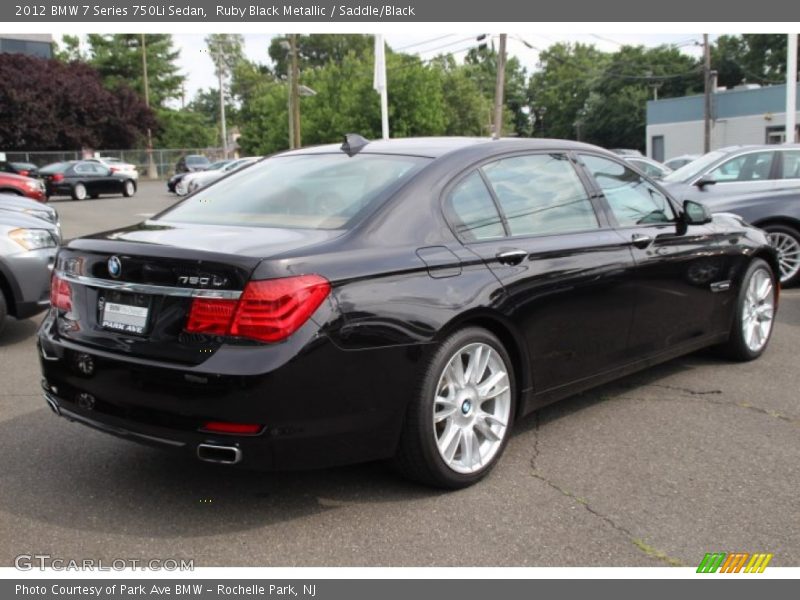 Ruby Black Metallic / Saddle/Black 2012 BMW 7 Series 750Li Sedan