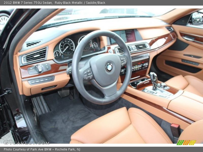 Saddle/Black Interior - 2012 7 Series 750Li Sedan 