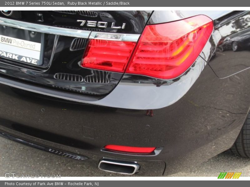 Ruby Black Metallic / Saddle/Black 2012 BMW 7 Series 750Li Sedan