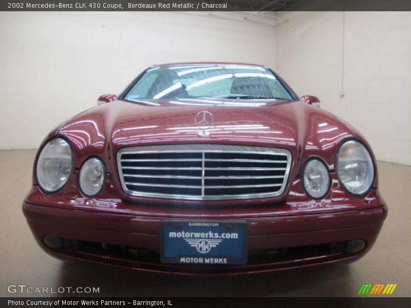 Bordeaux Red Metallic / Charcoal 2002 Mercedes-Benz CLK 430 Coupe