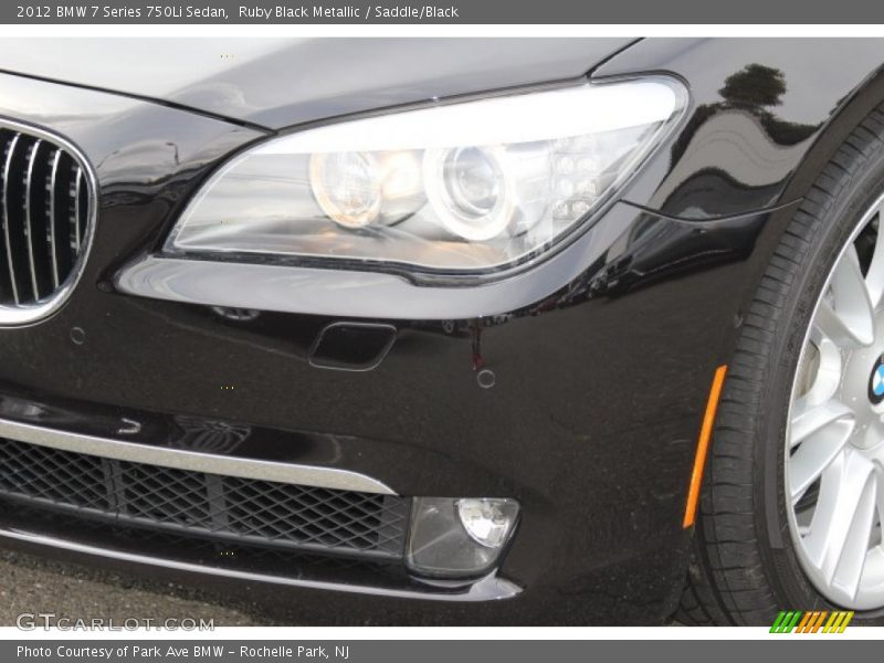 Ruby Black Metallic / Saddle/Black 2012 BMW 7 Series 750Li Sedan