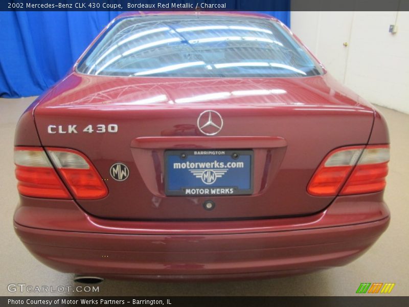 Bordeaux Red Metallic / Charcoal 2002 Mercedes-Benz CLK 430 Coupe