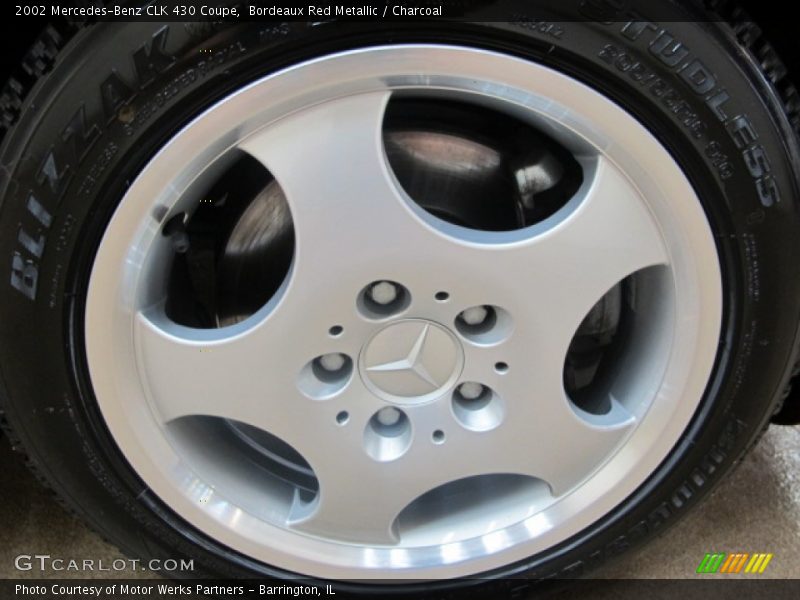 Bordeaux Red Metallic / Charcoal 2002 Mercedes-Benz CLK 430 Coupe