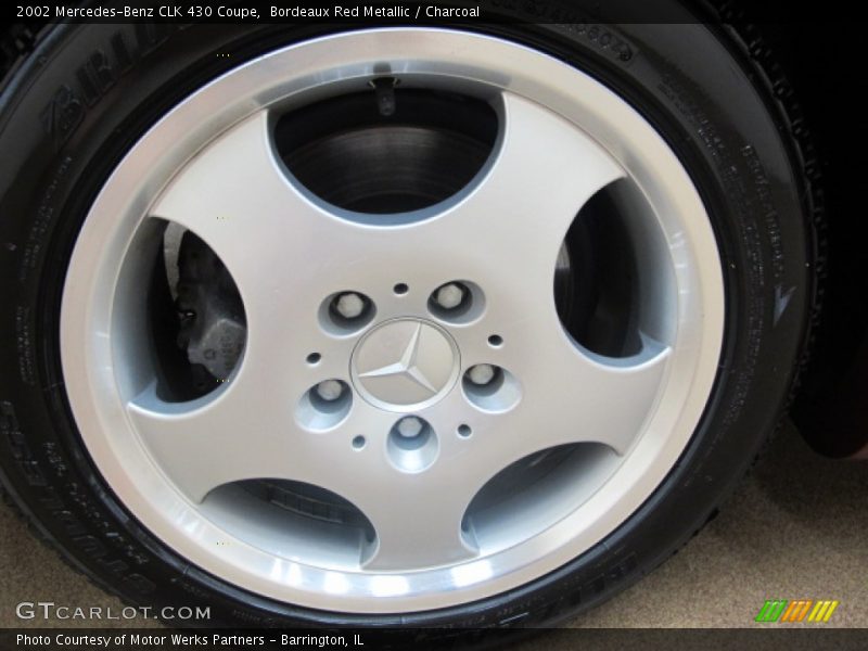 Bordeaux Red Metallic / Charcoal 2002 Mercedes-Benz CLK 430 Coupe