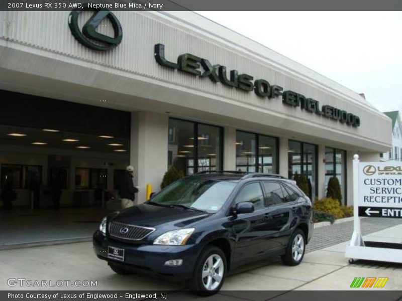 Neptune Blue Mica / Ivory 2007 Lexus RX 350 AWD