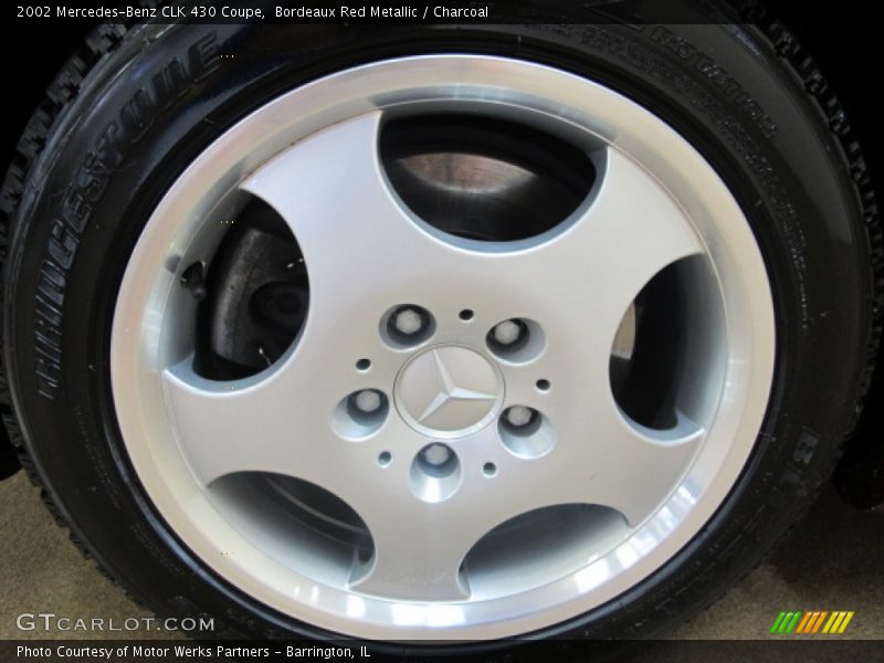 Bordeaux Red Metallic / Charcoal 2002 Mercedes-Benz CLK 430 Coupe