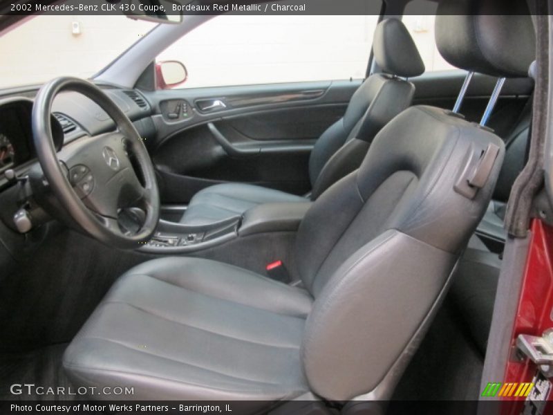Bordeaux Red Metallic / Charcoal 2002 Mercedes-Benz CLK 430 Coupe