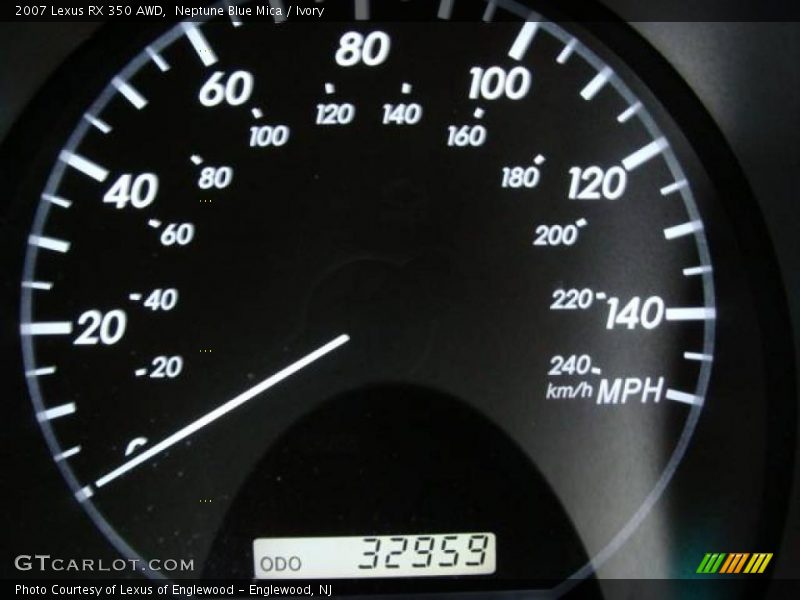 Neptune Blue Mica / Ivory 2007 Lexus RX 350 AWD