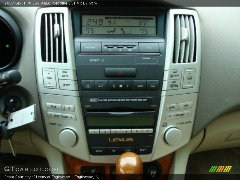 Neptune Blue Mica / Ivory 2007 Lexus RX 350 AWD