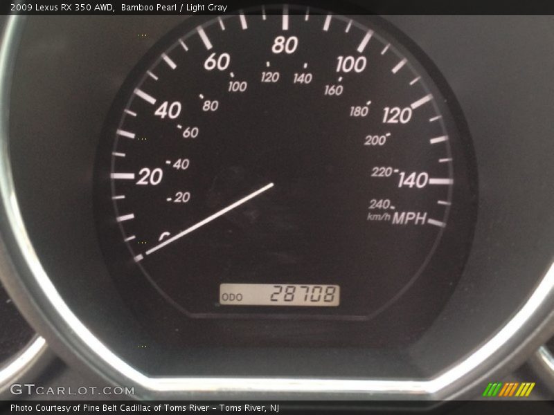 Bamboo Pearl / Light Gray 2009 Lexus RX 350 AWD