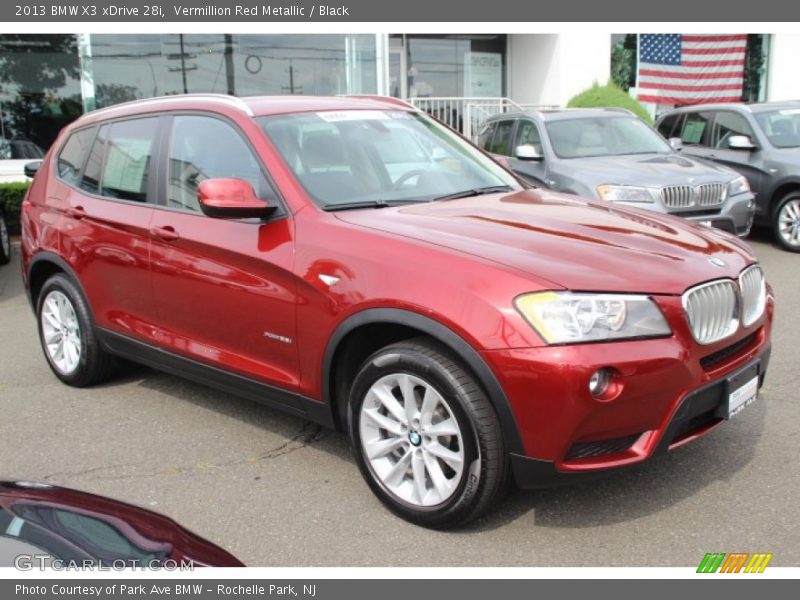 Vermillion Red Metallic / Black 2013 BMW X3 xDrive 28i