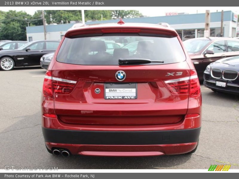 Vermillion Red Metallic / Black 2013 BMW X3 xDrive 28i