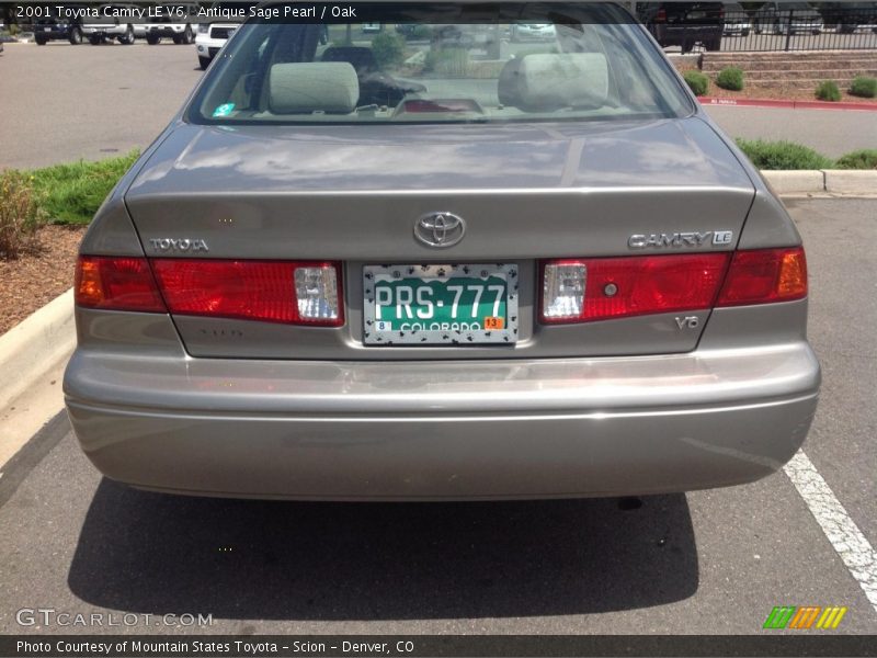 Antique Sage Pearl / Oak 2001 Toyota Camry LE V6