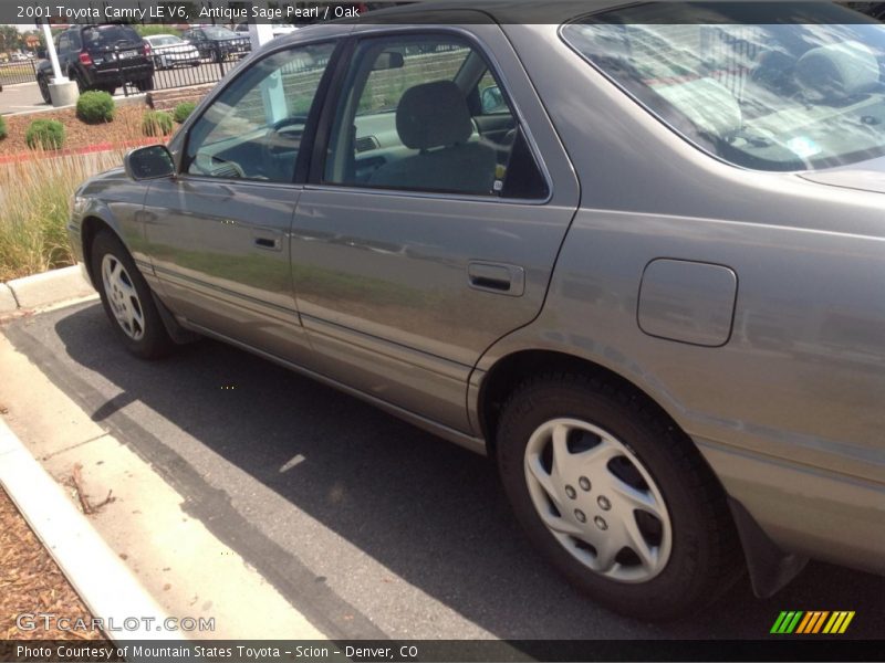 Antique Sage Pearl / Oak 2001 Toyota Camry LE V6