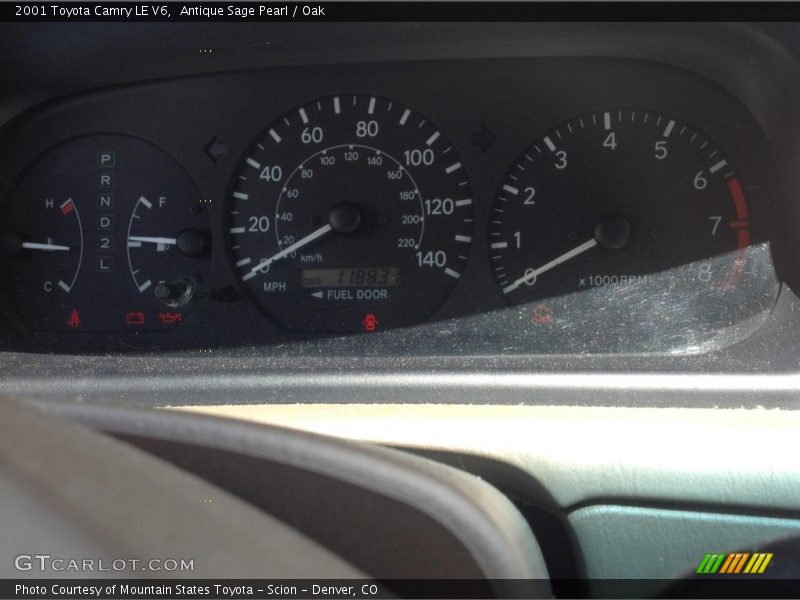 Antique Sage Pearl / Oak 2001 Toyota Camry LE V6