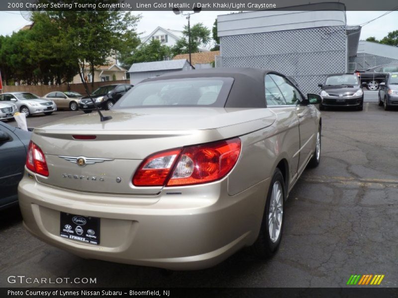 Linen Gold Metallic / Dark Khaki/Light Graystone 2008 Chrysler Sebring Touring Convertible