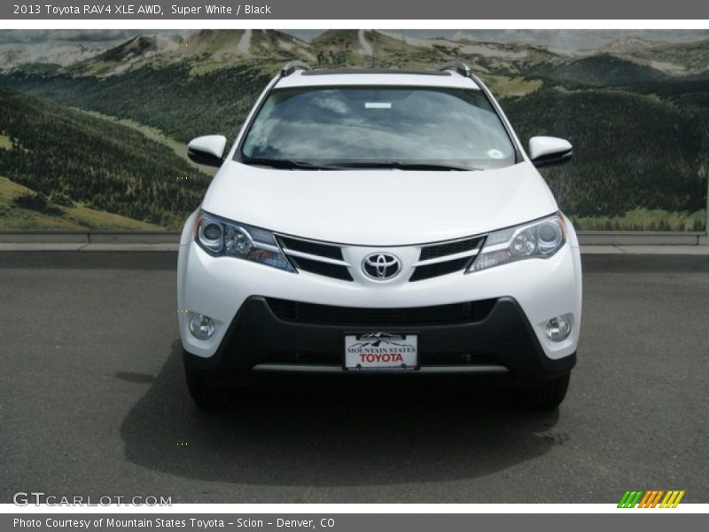 Super White / Black 2013 Toyota RAV4 XLE AWD