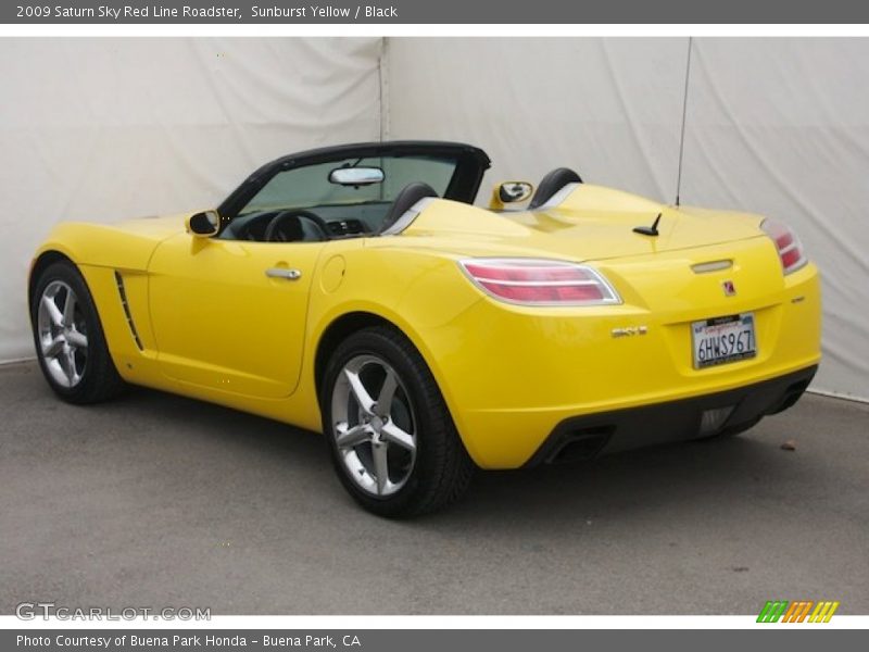 Sunburst Yellow / Black 2009 Saturn Sky Red Line Roadster