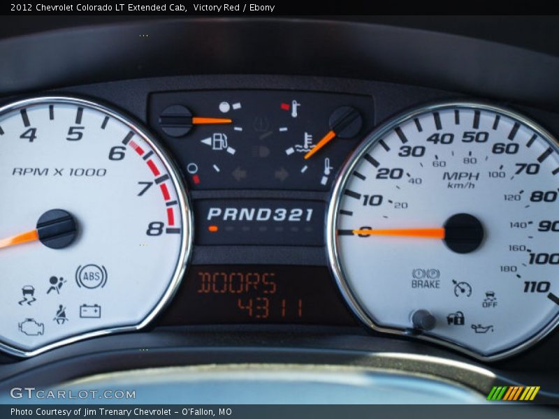 Victory Red / Ebony 2012 Chevrolet Colorado LT Extended Cab