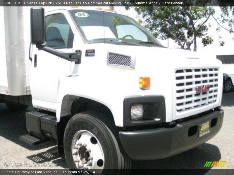 Summit White / Dark Pewter 2005 GMC C Series Topkick C7500 Regular Cab Commerical Moving Truck